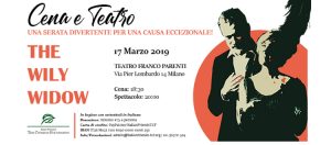 cena teatro - beneficenza - the wily widow - invito